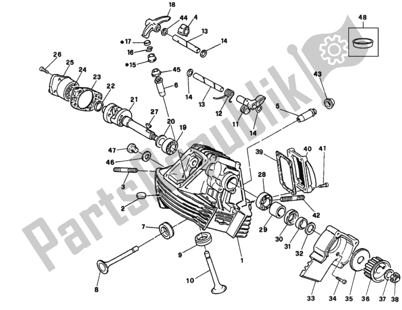 Wszystkie części do Pionowa G? Owica Cylindra Ducati Supersport 750 SS 1995